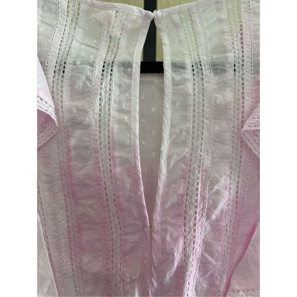 Love Shack Fancy Natasha Ruffle Tiered Mini Dress in Peony Pink Size M - Picture 8 of 11